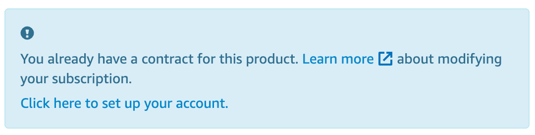 AWS setup account link